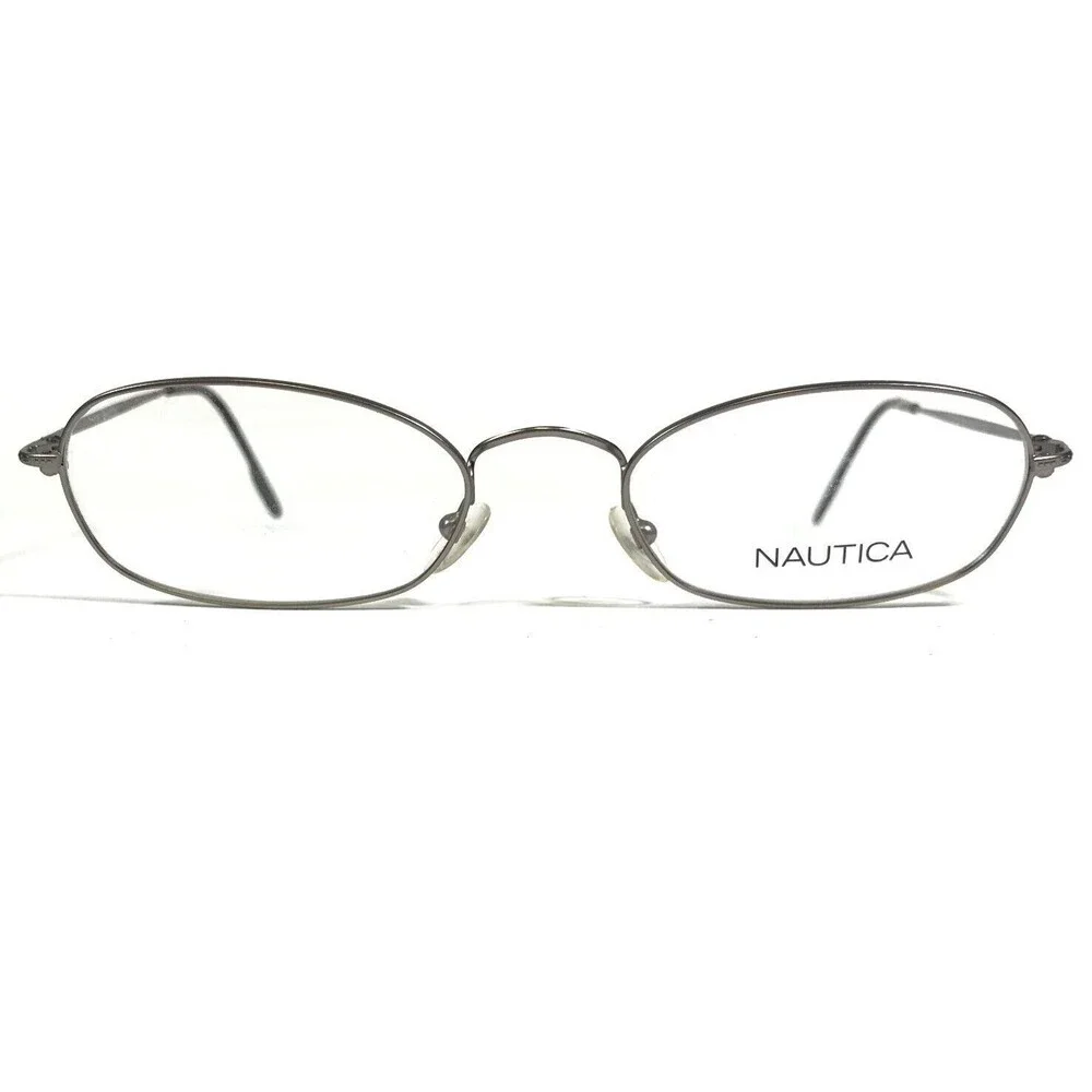 Nautica Eyeglasses Frames N7075 031 Grey Round Full Rim 50-19-135